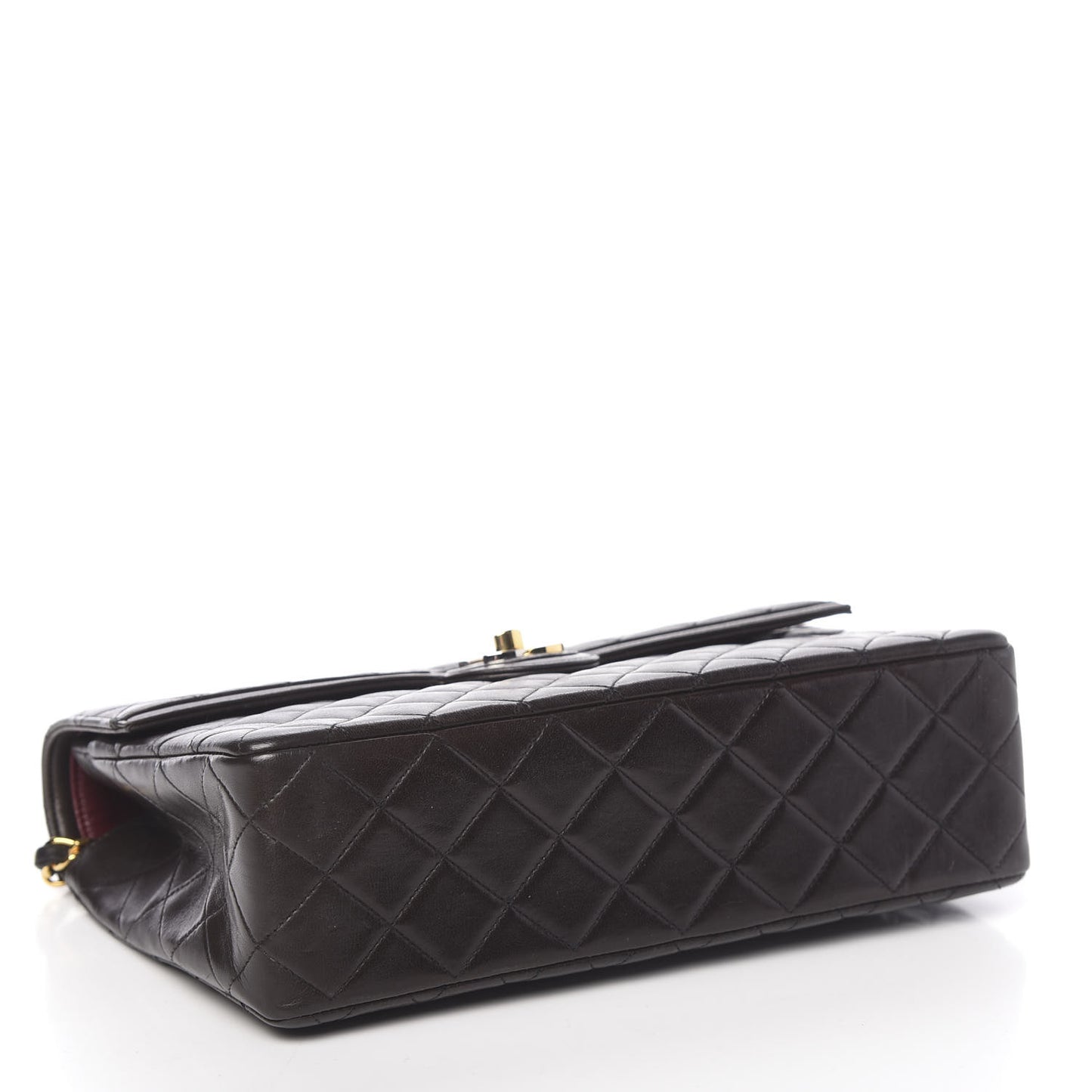 Lambskin Quilted Medium Single Flap Black