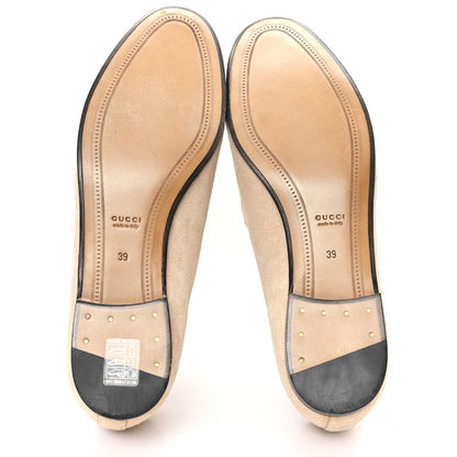 Gucci Suede Horsebit Womens Jordaan Loafers 39 Pink Sand 6 of 10