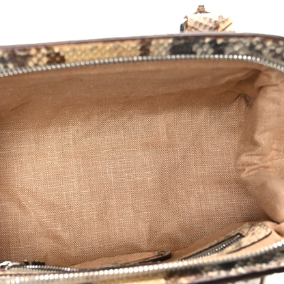 Fendi Woven Straw Snakeskin Selleria Mini Adele 1328 Bag Naturale 5 of 11