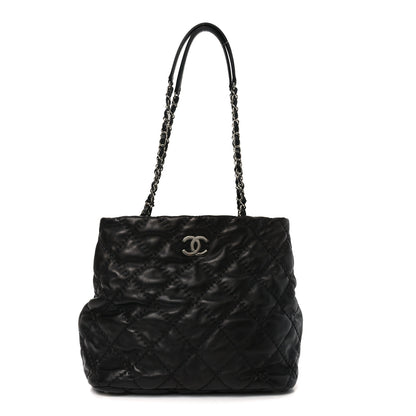 Chanel Calfskin Contrast Stitch Tote Black 1 of 10