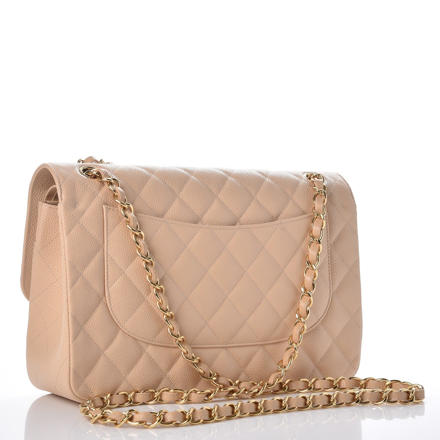 Chanel Caviar Quilted Jumbo Double Flap Beige Clair 4 of 9