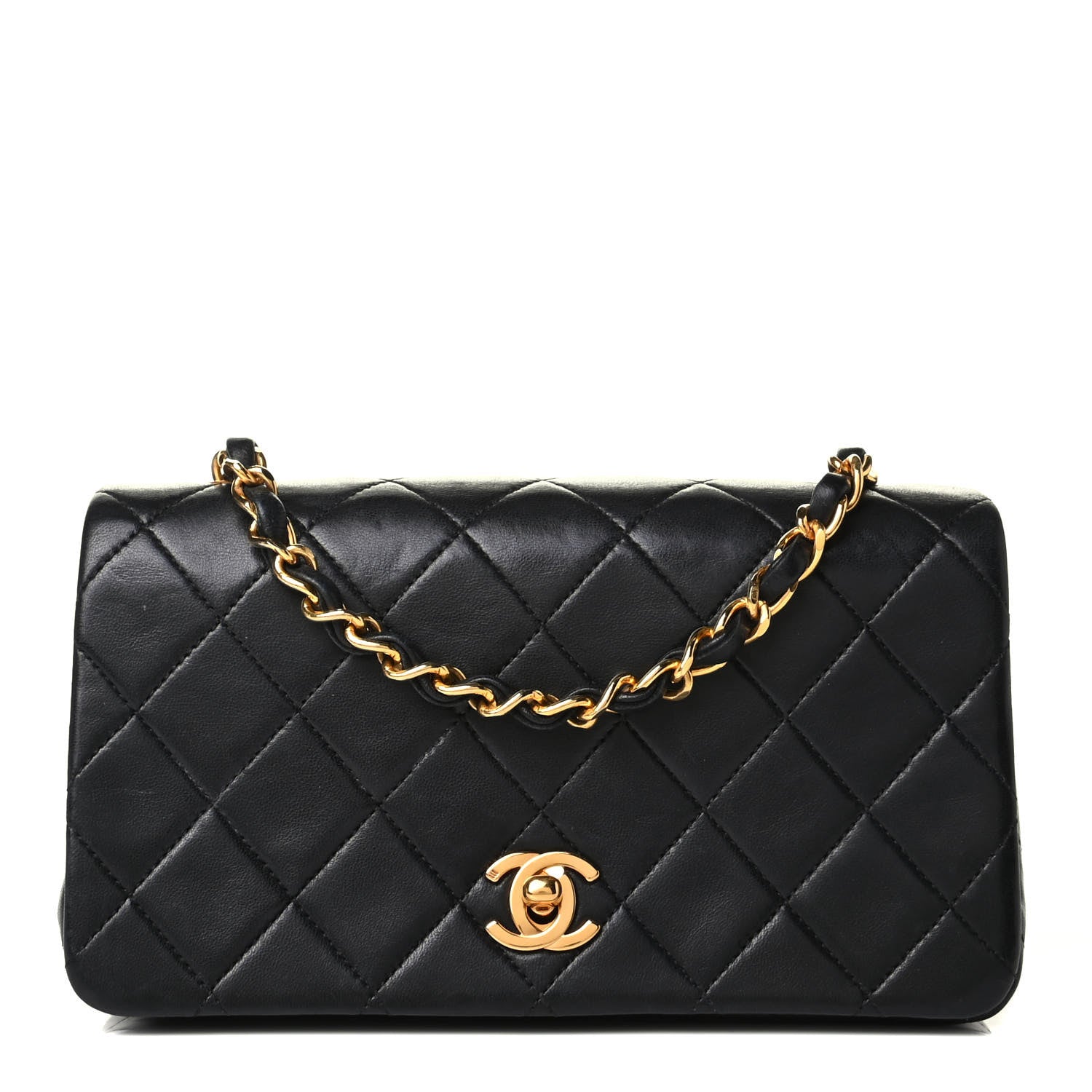 Chanel Lambskin Quilted Mini Flap Black 1 of 8