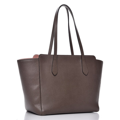 Gucci Dollar Calfskin Small Swing Tote Grey Field Soft Pink 3 of 9