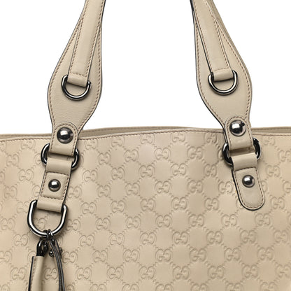 Gucci Guccissima Medium Icon Bit Tote Off White 8 of 13