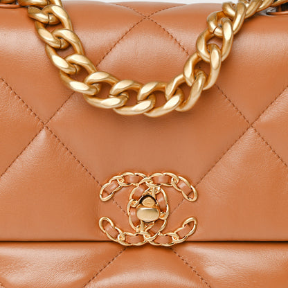 Chanel Lambskin Quilted Medium Chanel 19 Flap Brown 8 of 11
