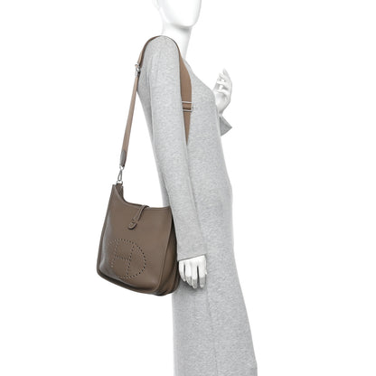 Hermes Taurillon Clemence EVELYNE III PM Etoupe 2 of 10