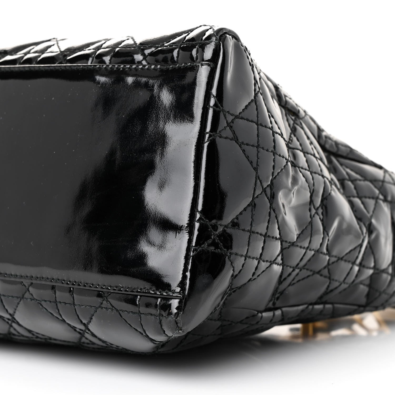 Christian Dior Patent Cannage Medium Lady Dior Black 10 of 14