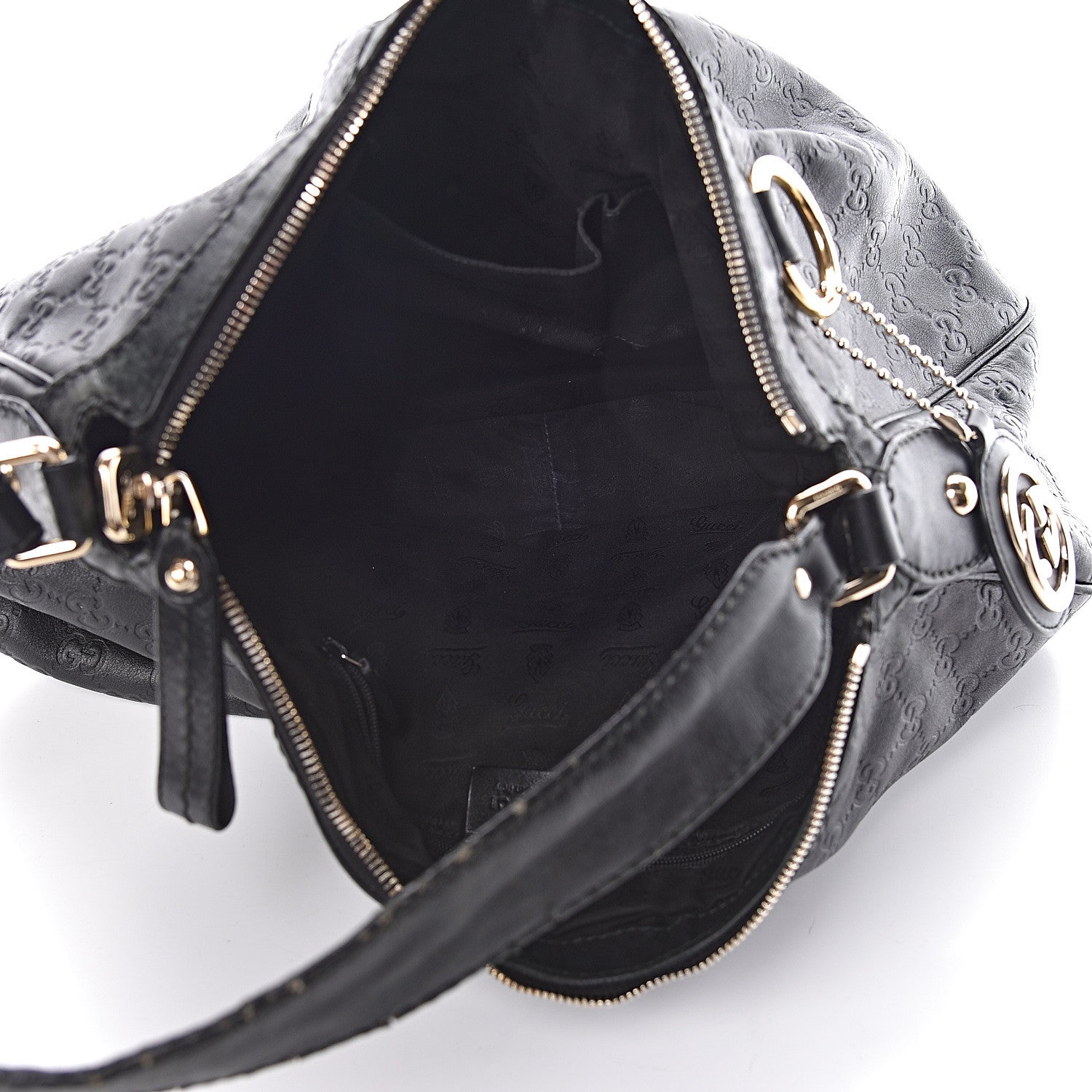 Gucci Guccissima Medium Sukey Hobo Black 5 of 12