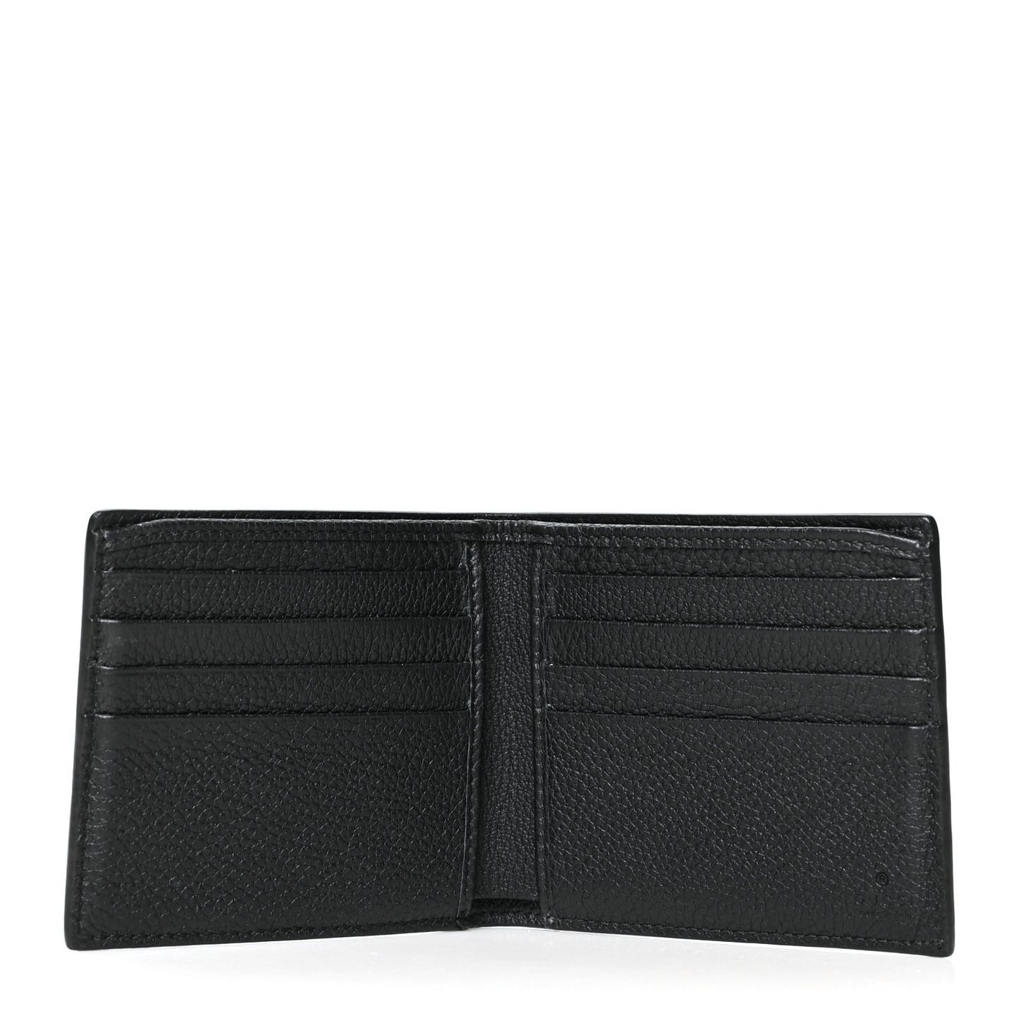 Cripto Calfskin Logo Bi-Fold Wallet Black Grege