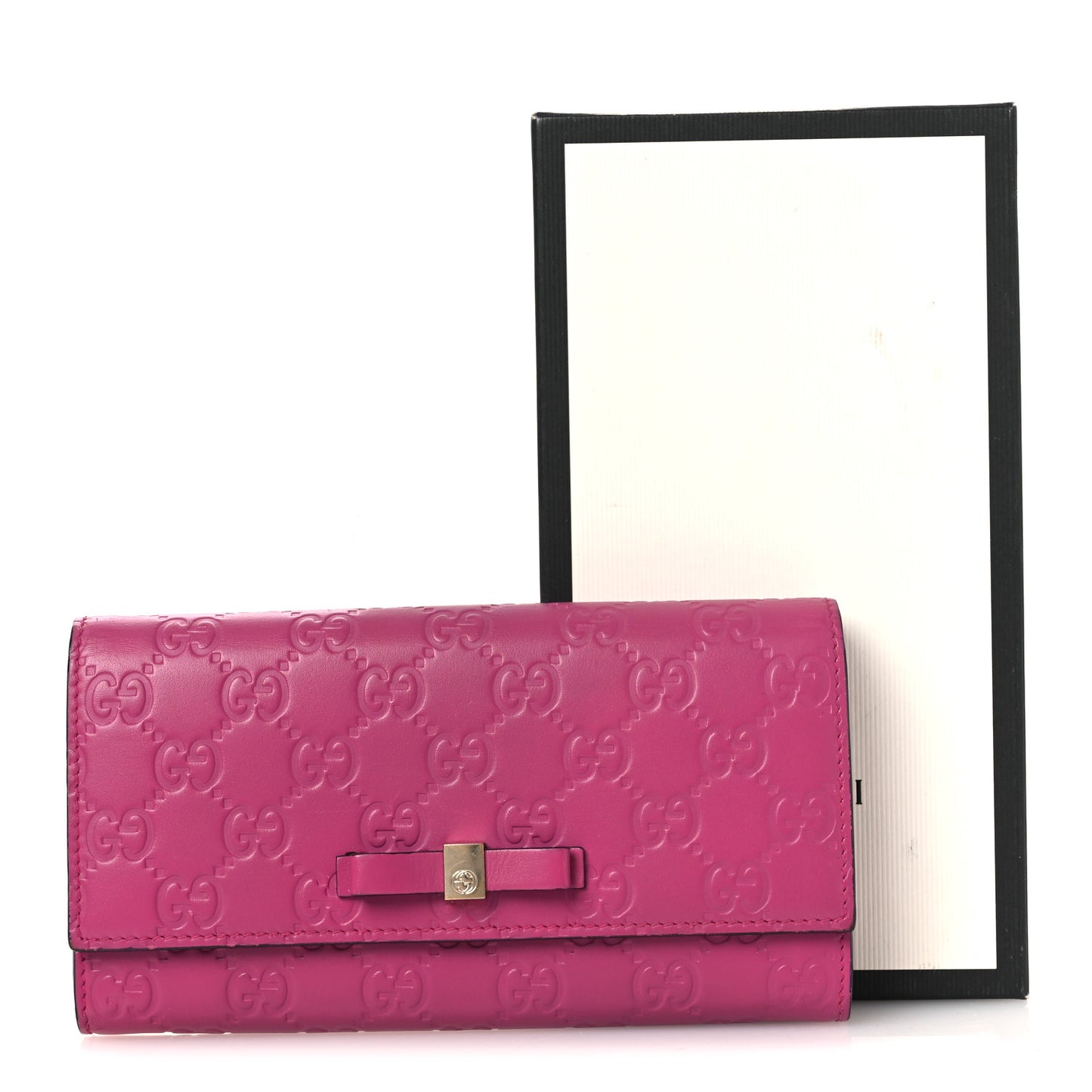 Guccissima Signature Bowy Continental Wallet Peonia Flower