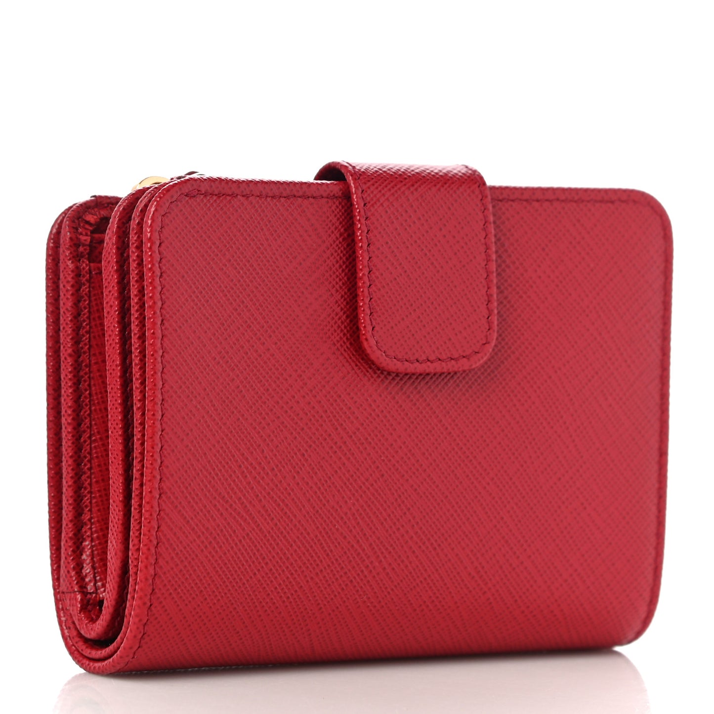 Saffiano Metal Compact Wallet Fuoco