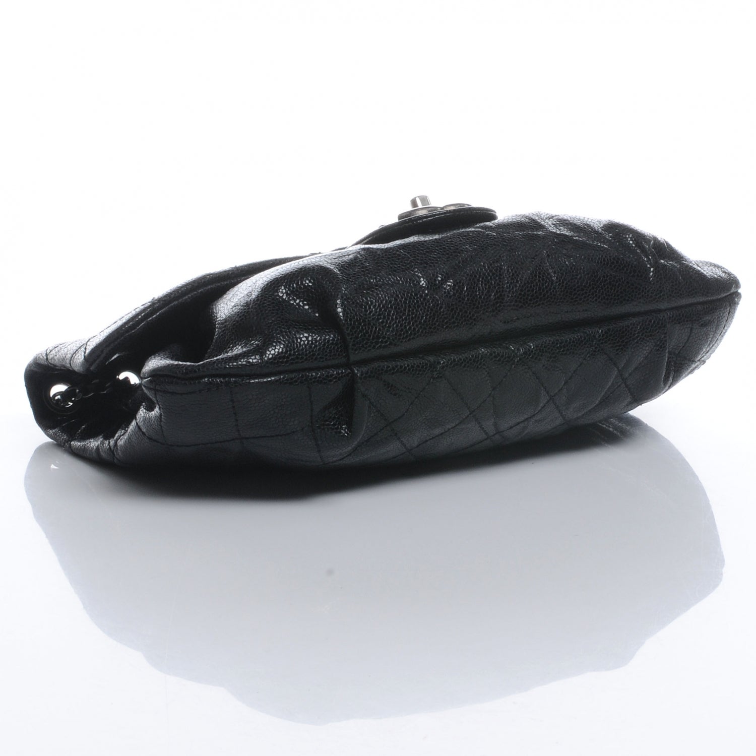 Chanel Glazed Caviar Quilted Small Elastic Flap Black 4 of 8