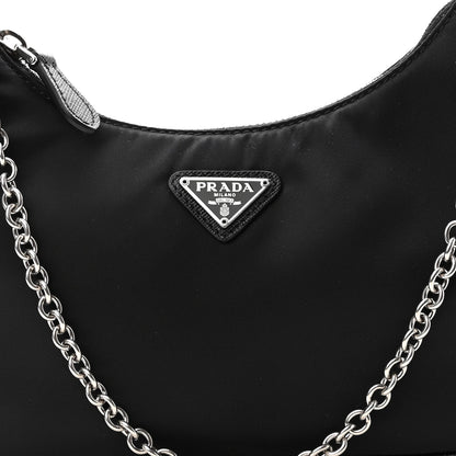 Prada Nylon Re-Edition 2005 Shoulder Bag Black 7 of 9