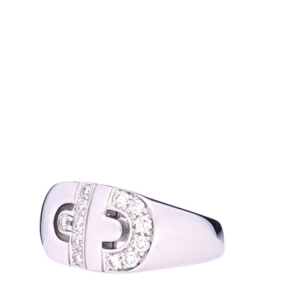 Bulgari 18K White Gold Diamond Parentesi Ring 54 6.75 4 of 7