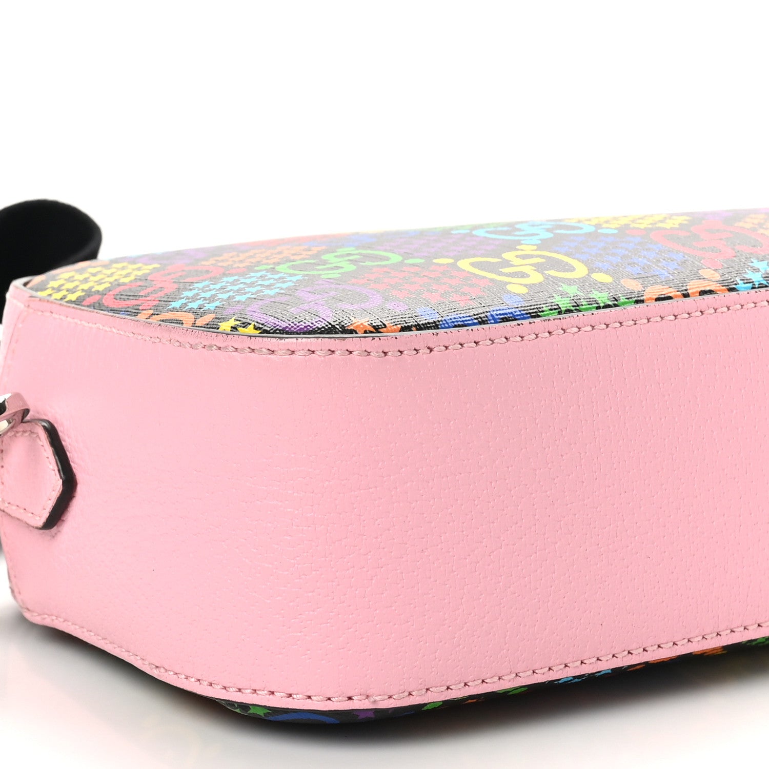 Gucci GG Supreme Monogram Psychedelic Shoulder Bag Black Multicolor Sugar Pink 9 of 10