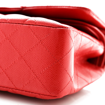 Chanel Caviar Quilted Small Double Flap Red 10 of 11