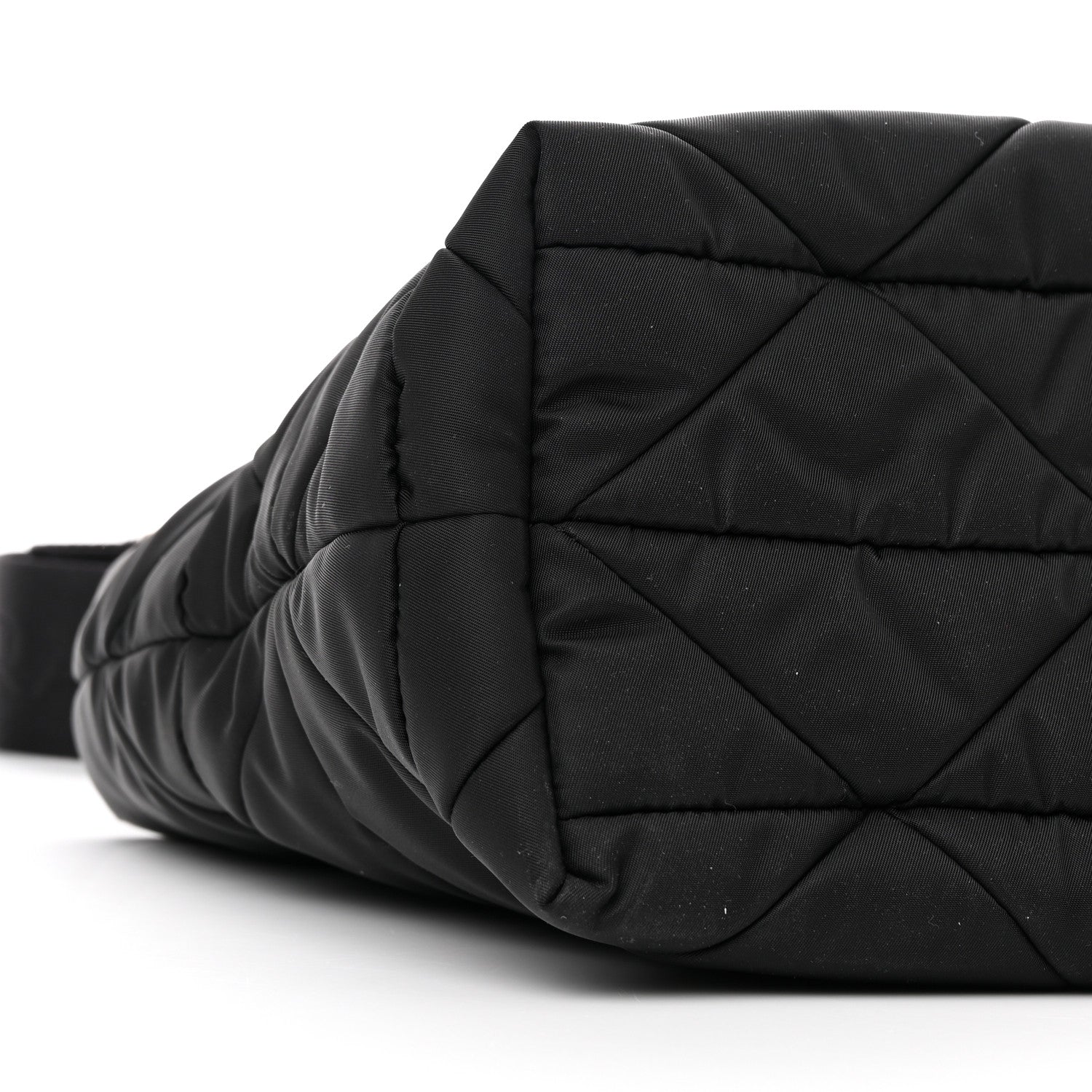 Prada Re-Nylon Nappa Triangle Quilted Padded Double Handled Zip Pocket Tote Black 7 of 8