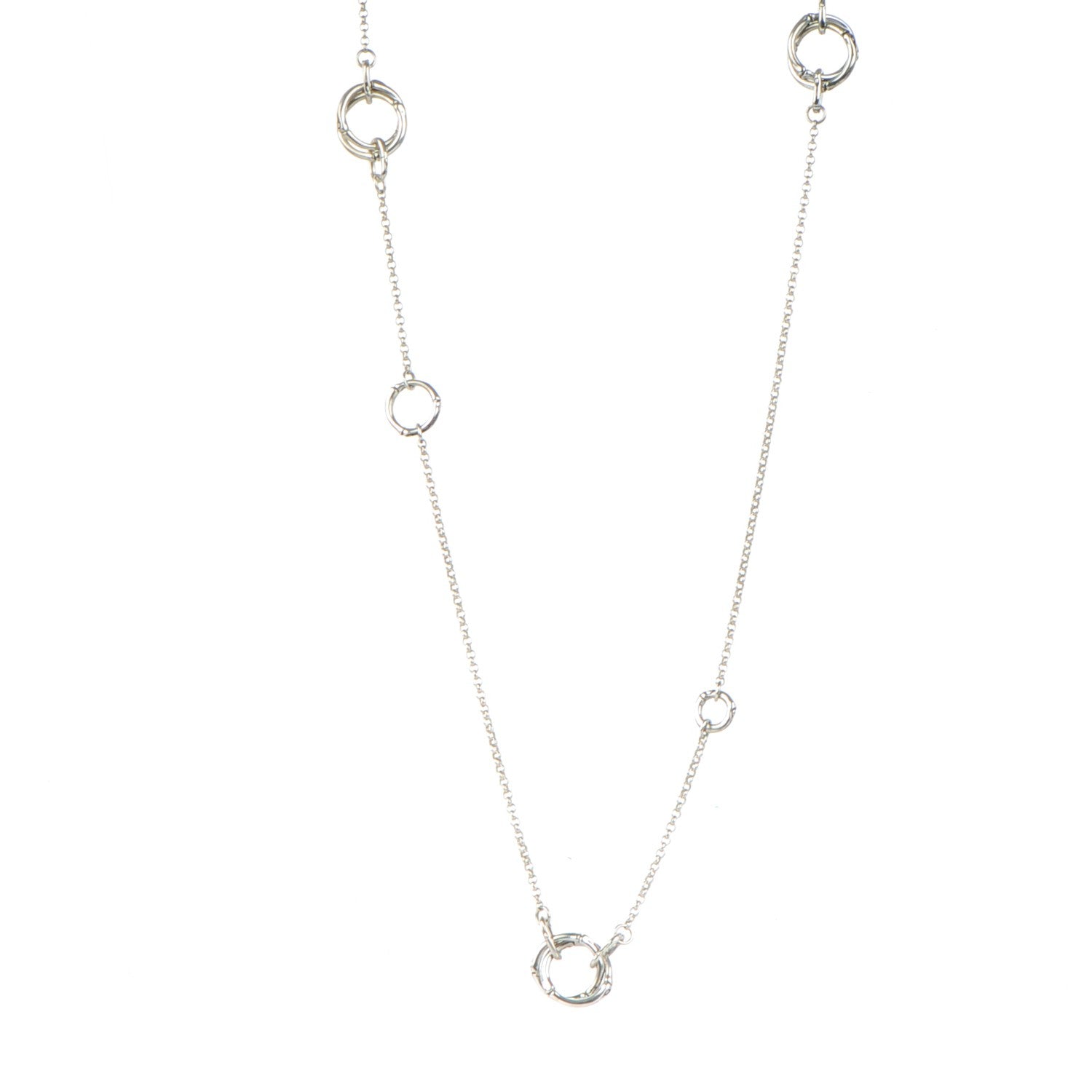 John Hardy Sterling Silver Bamboo Sautoir Necklace 1 of 5