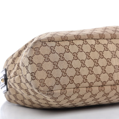 Gucci Monogram Medium Horsebit Chain Hobo Dark Brown 6 of 9