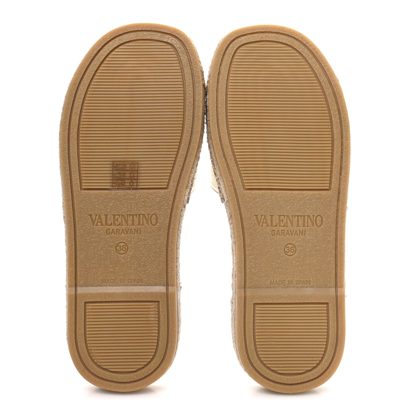 Laminated Napa Vlogo Cut Out Espadrille Flat Slide Sandals 36 Silver