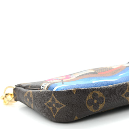 Louis Vuitton Monogram 2019 Christmas Animation Mini Venice Pochette Accessories Blue 9 of 10