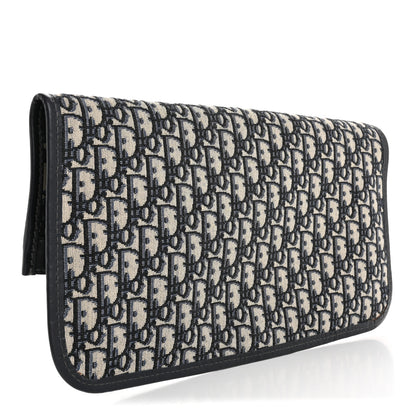 Christian Dior Oblique Fold Over Clutch Blue 3 of 9