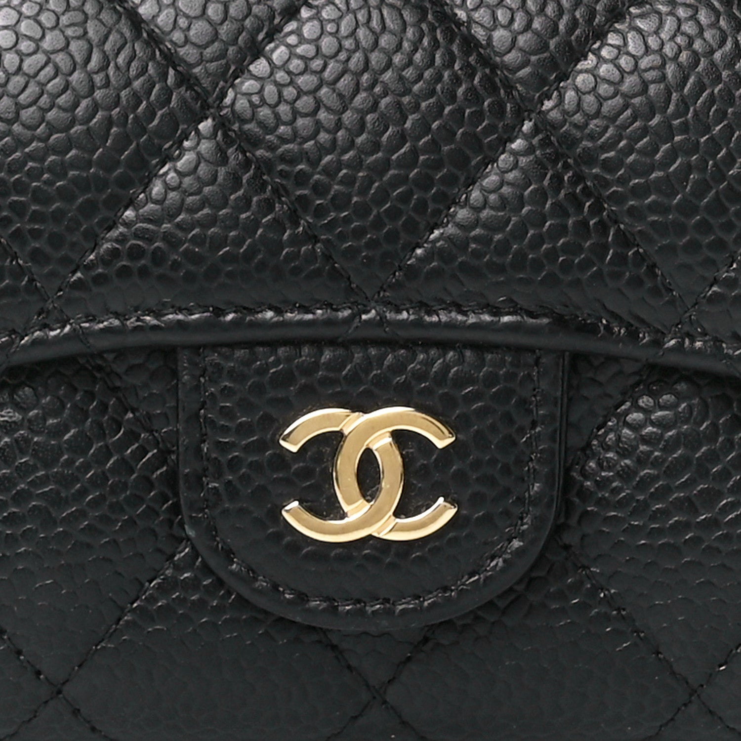 Chanel Caviar Quilted Flap Card Holder Wallet Black 9 of 12