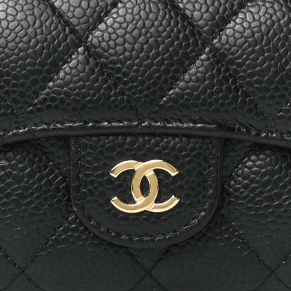 Chanel Caviar Quilted Flap Card Holder Wallet Black 9 of 12