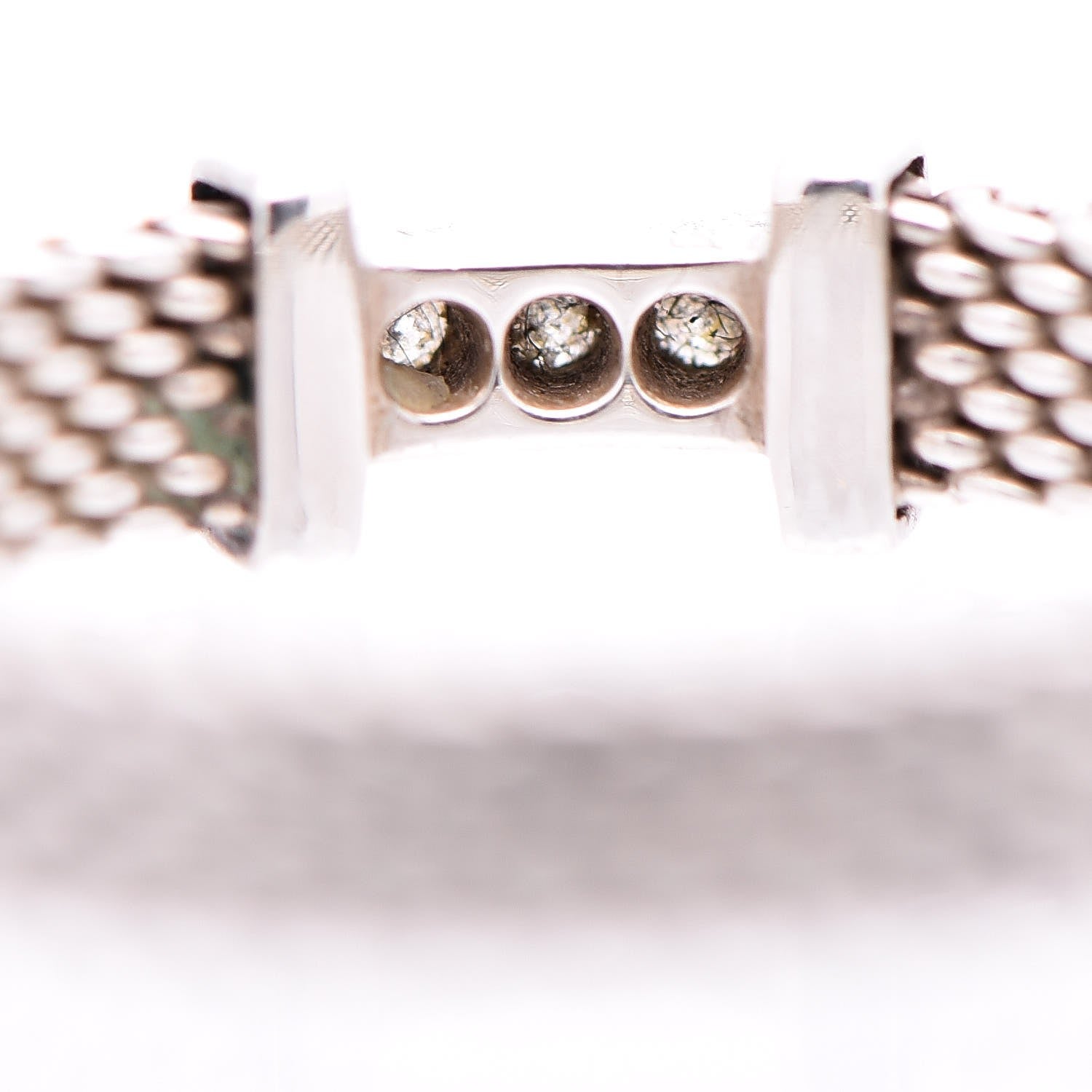 Tiffany Sterling Silver Diamond Narrow Somerset Ring 52 6 5 of 6