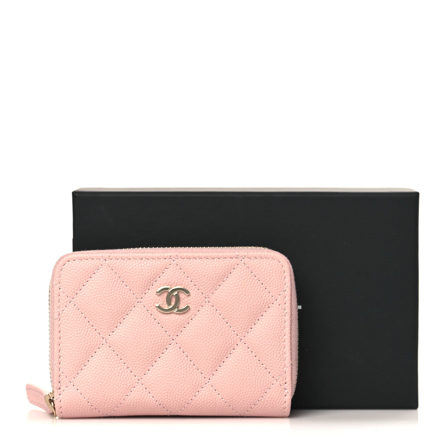 Chanel Caviar Quilted Zip Coin Purse Light Pink 8 of 8