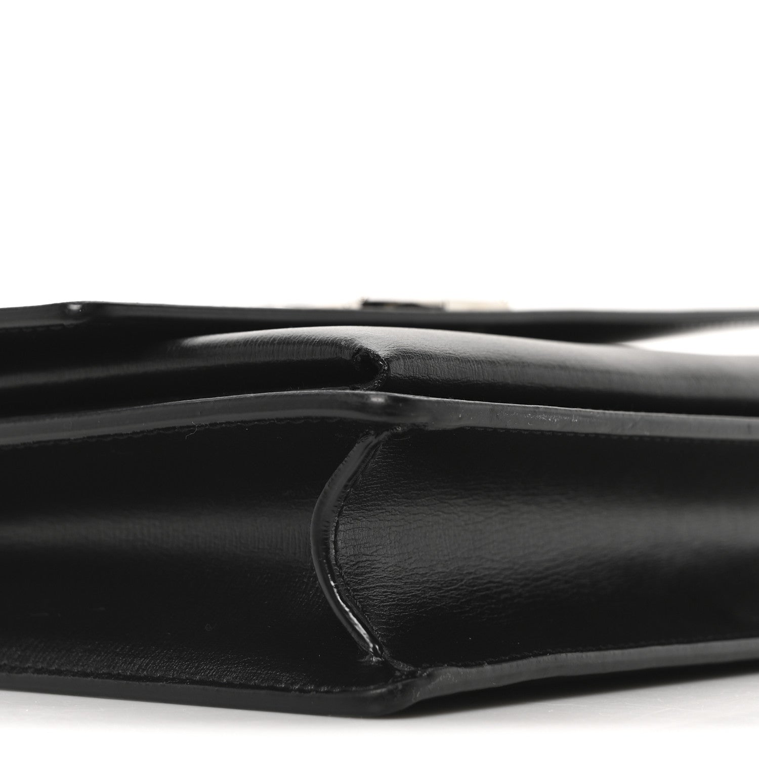 Saint Laurent Smooth Calfskin Medium Monogram Sunset Satchel Black 9 of 10