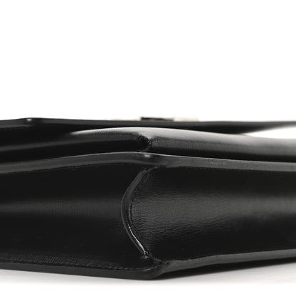 Saint Laurent Smooth Calfskin Medium Monogram Sunset Satchel Black 9 of 10