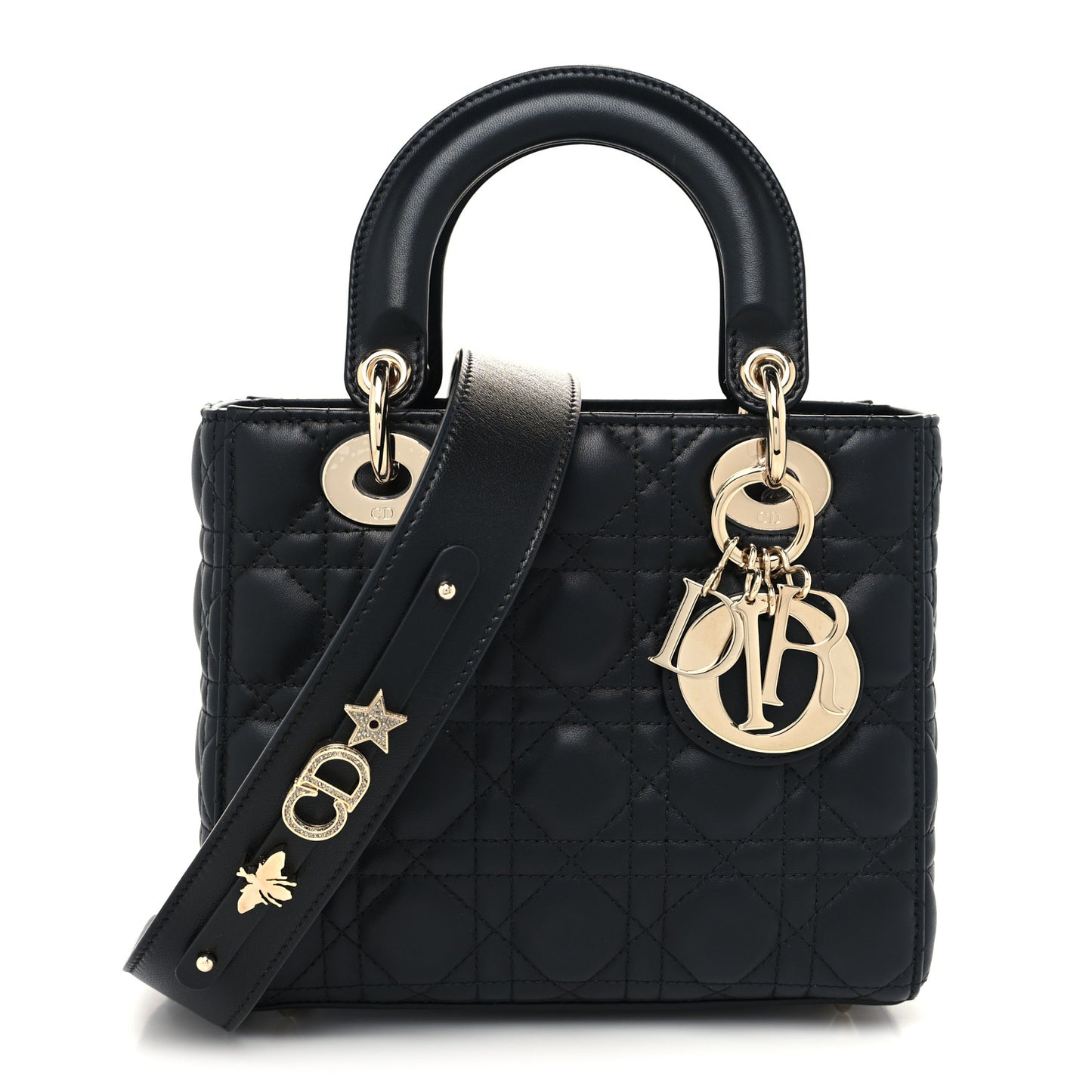 Lambskin Cannage Small My ABCDior Lady Dior Black