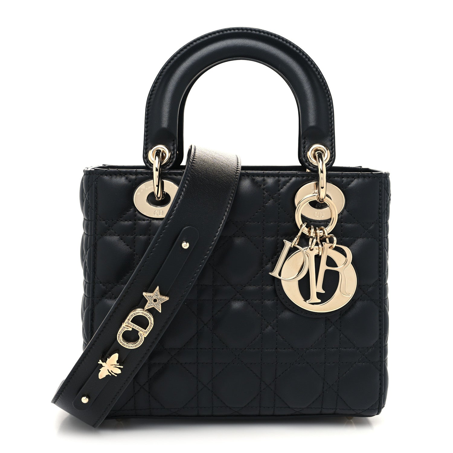 Christian Dior Lambskin Cannage Small My ABCDior Lady Dior Black 1 of 10