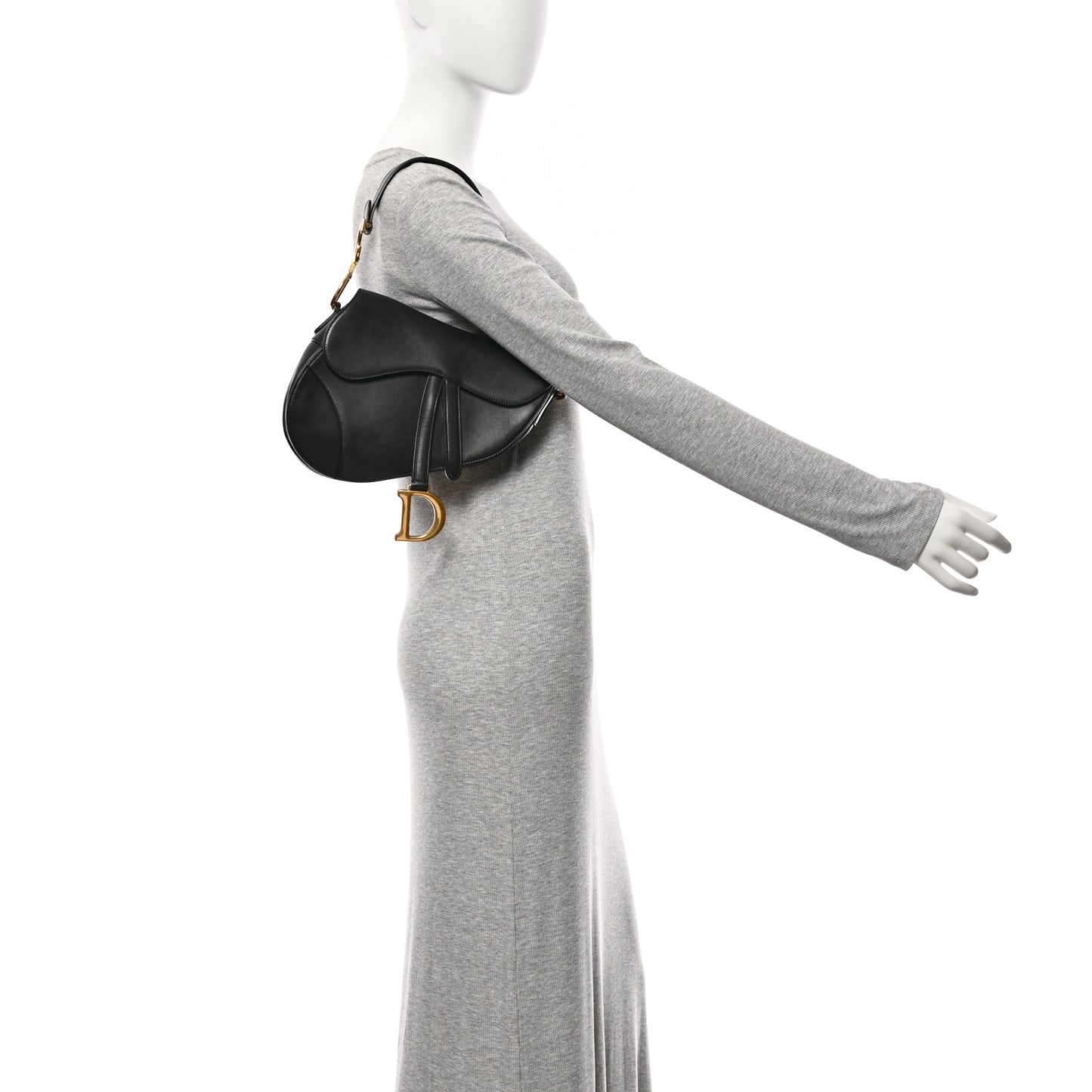 Calfskin Saddle Bag Black