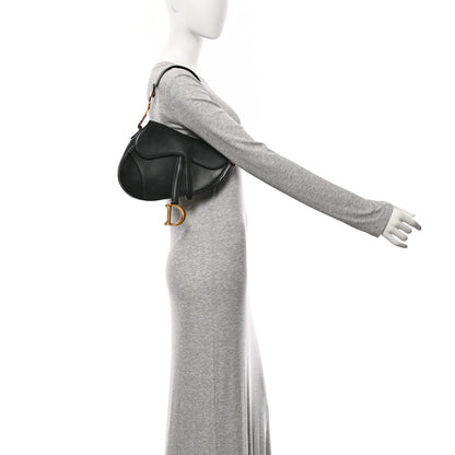 Christian Dior Calfskin Saddle Bag Black 2 of 10