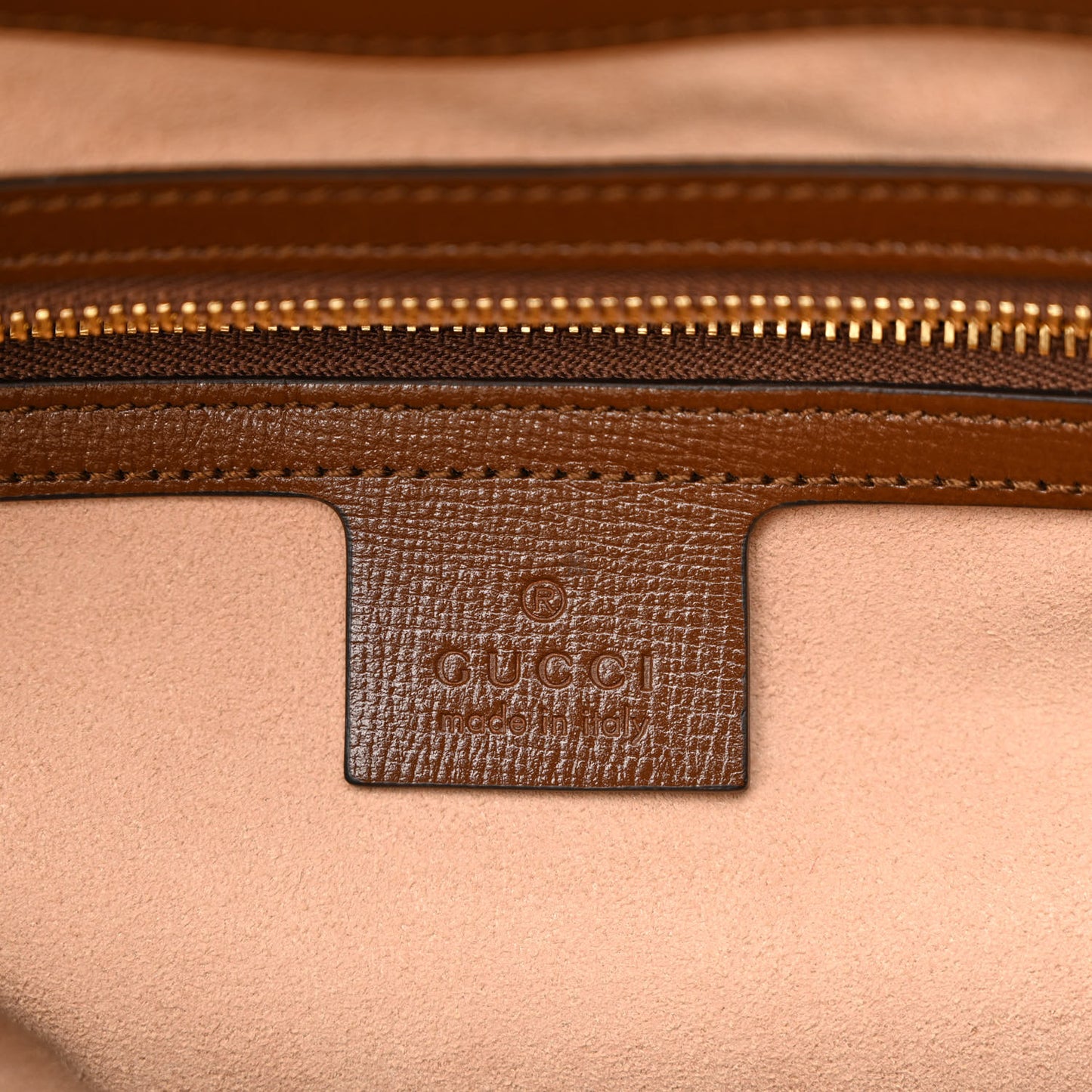 GG Supreme Monogram Azalea Calfskin Web Medium Jackie 1961 Tote Beige Ebony Brown Sugar