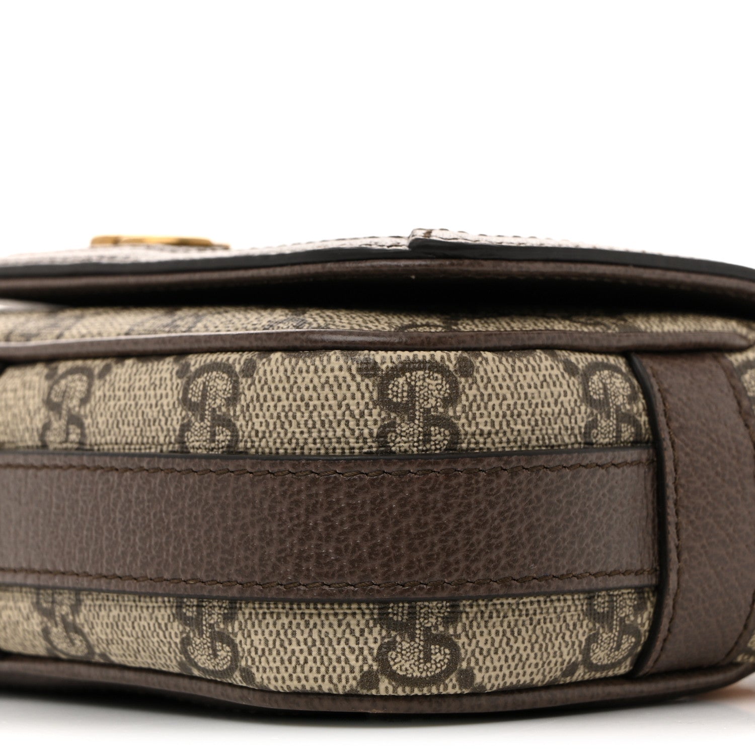 Gucci GG Supreme Monogram Web Mini Ophidia Flap Shoulder Bag Brown 10 of 11