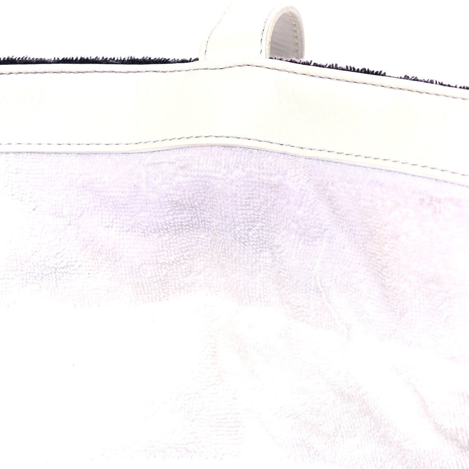 Chanel Terry Cotton CC Beach Tote Navy White 14 of 21