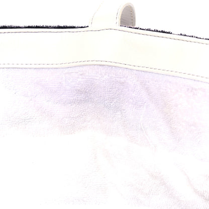 Chanel Terry Cotton CC Beach Tote Navy White 14 of 21