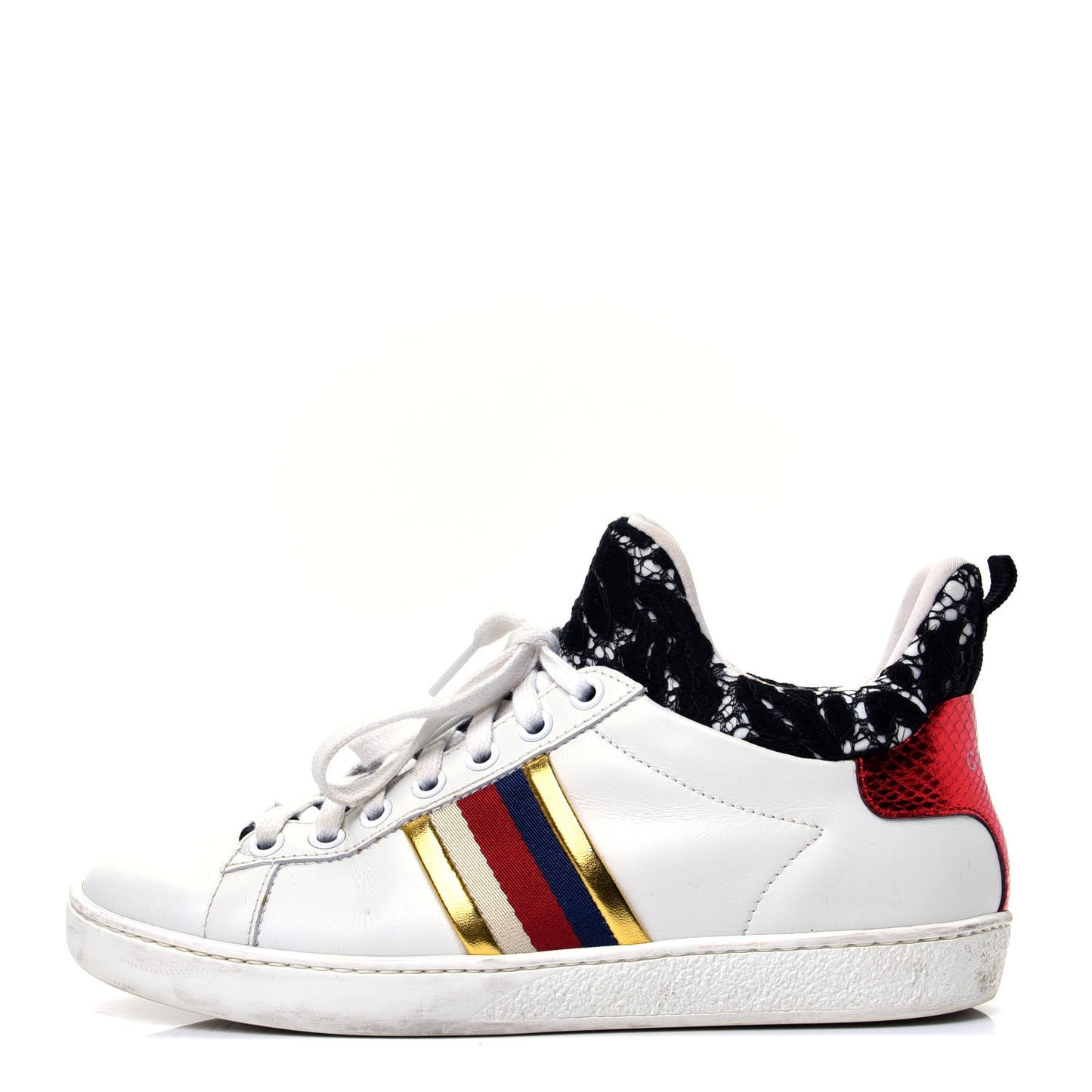 Calfskin Lace Ayers Sylvie Web Womens New Ace High Top Sneakers 35 White