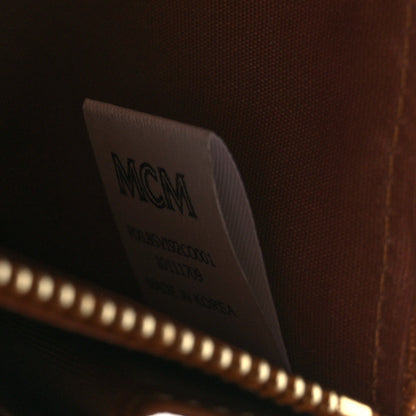 MCM Visetos Large Zip Around Wallet Cognac 7 of 9