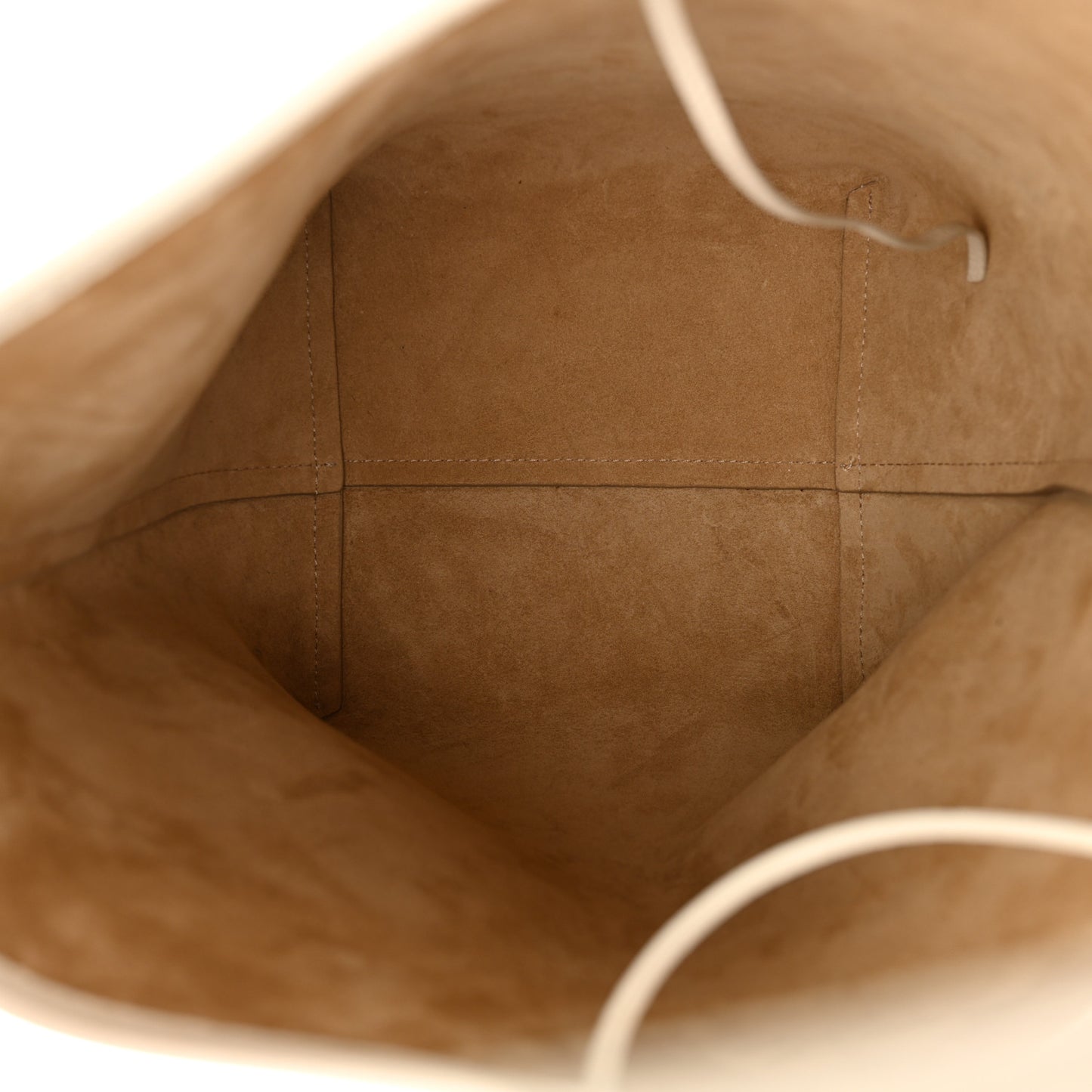 Grained Calfskin Medium N/S Park Tote Ivory