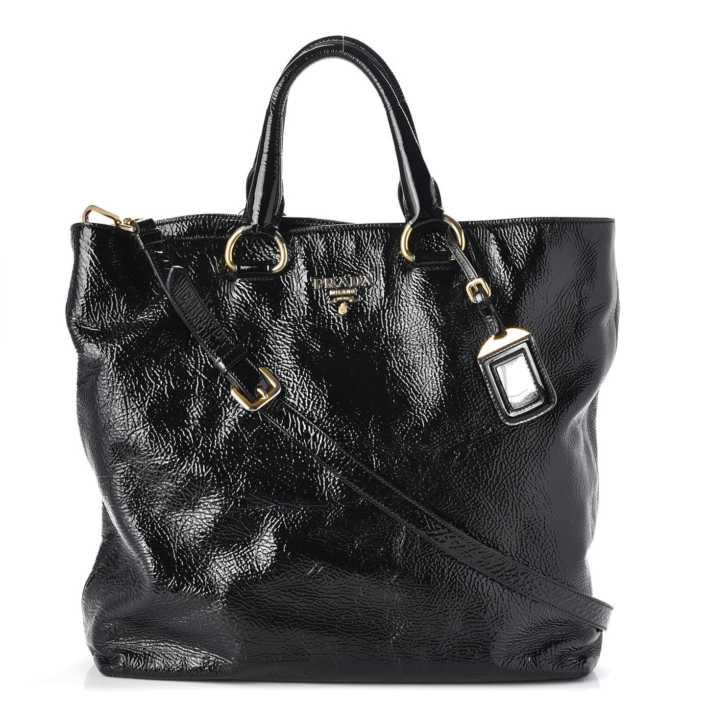Vernice Shopping Tote Black