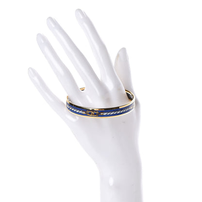 Hermes Enamel Printed Rope Chain Link Narrow Bracelet 65 2 of 5