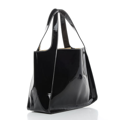 Stella McCartney Eco Alter Patent East West Perforated Tote Black 4 of 12
