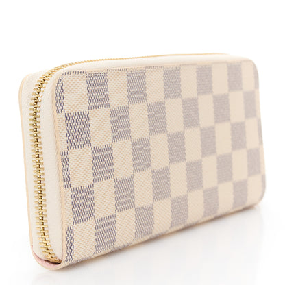 Louis Vuitton Damier Azur Clemence Wallet Rose Ballerine 3 of 9