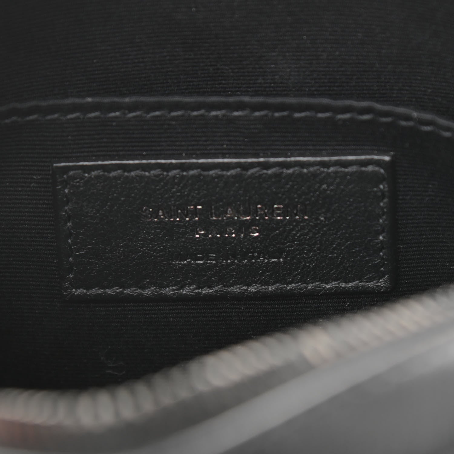 Saint Laurent Calfskin Matelasse Chevron Round Vinyle Camera Bag Black 6 of 9