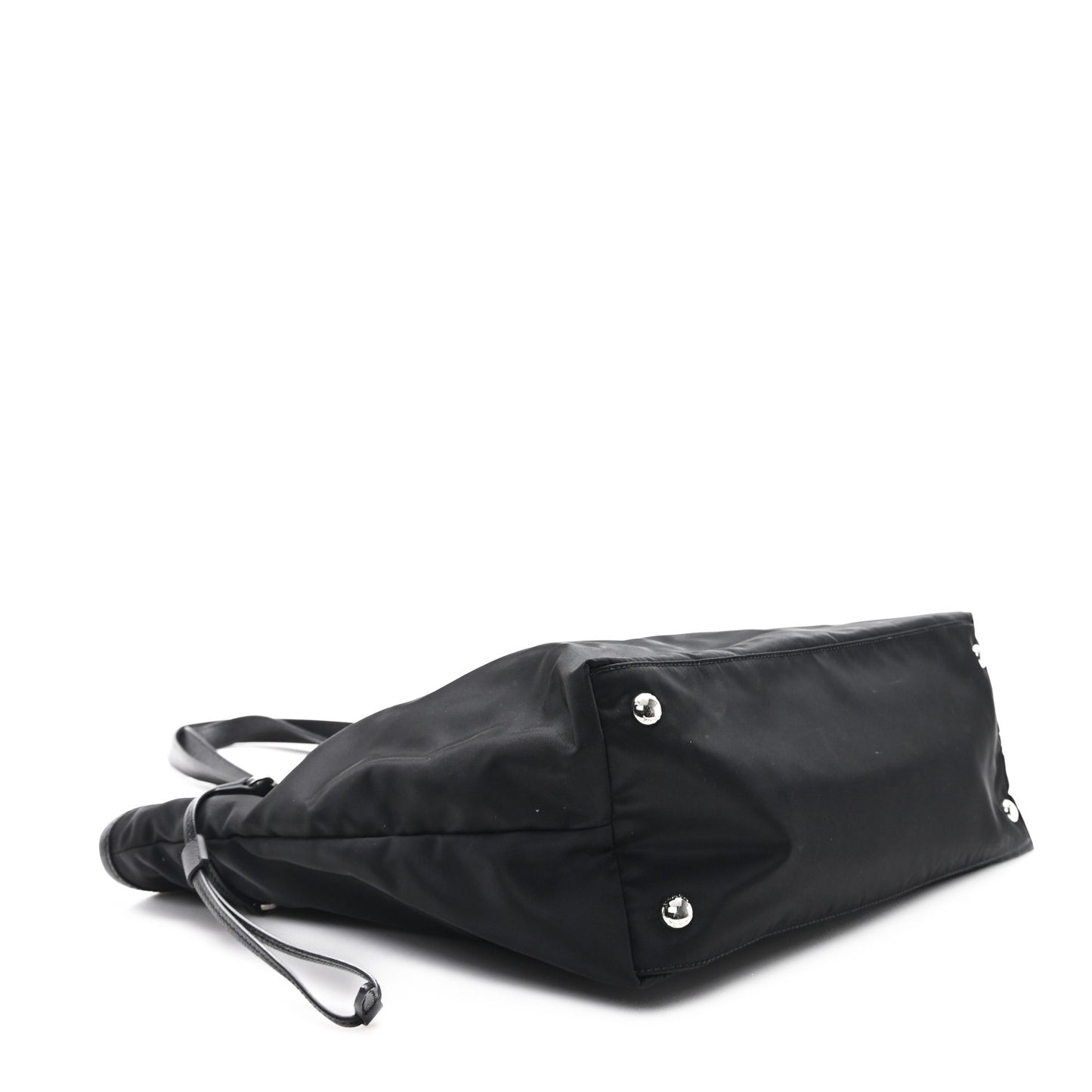 Tessuto Nylon Saffiano Shopping Tote Black