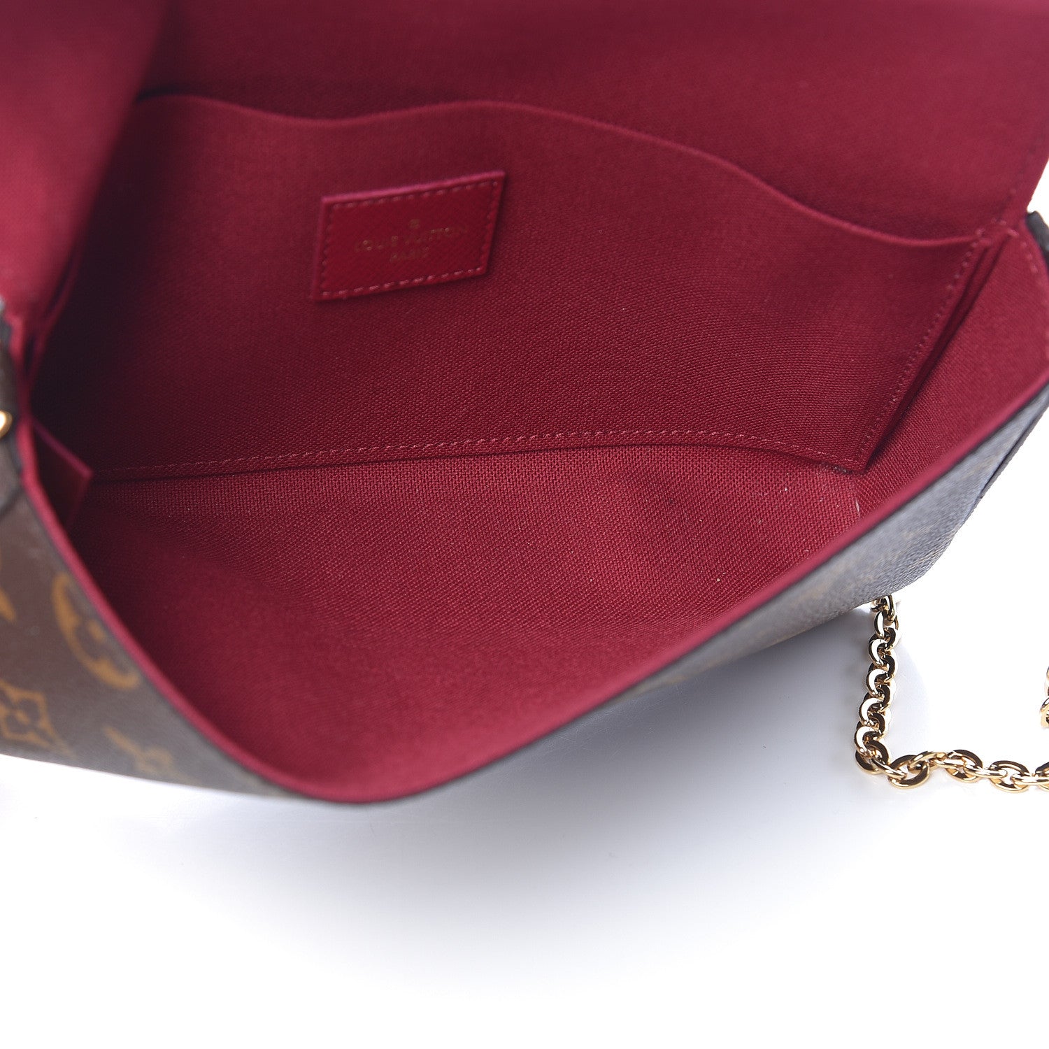 Louis Vuitton Monogram Pochette Felicie Chain Wallet Fuchsia 8 of 14